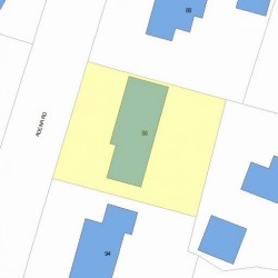 88 Adena Rd, Newton MA  02465-1221 plot plan
