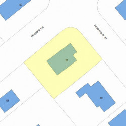 57 Crehore Dr, Newton MA  02462-1137 plot plan