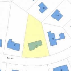 29 Ellis Rd, Newton MA  02465-2916 plot plan