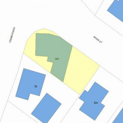 340 River St, Newton MA  02465-1438 plot plan
