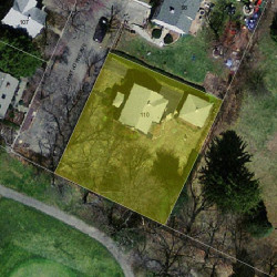 110 Hawthorne Ave, Newton MA 02466-3004 aerial view