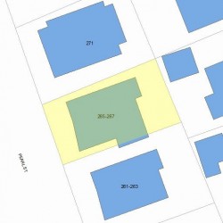267 Pearl St, Newton MA 02458-1344 plot plan