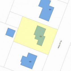 125 Winslow Rd, Newton MA  02468-1743 plot plan