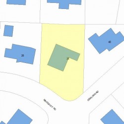 26 Mandalay Rd, Newton MA  02459-1319 plot plan