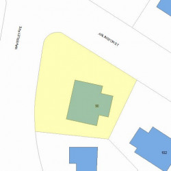 90 Waverley Ave, Newton MA 02458-2401 plot plan