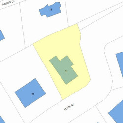 31 Clyde St, Newton MA  02460-2208 plot plan