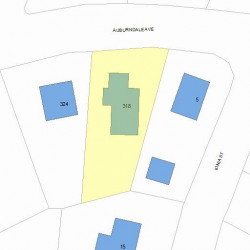 318 Auburndale Ave, Newton MA 02466-1221 plot plan