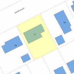 732 Watertown St, Newton MA 02460-1354 plot plan