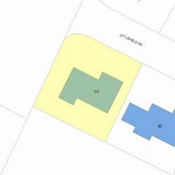 100 Littlefield Rd, Newton MA  02459-3012 plot plan