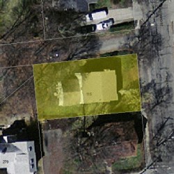 115 Harvard St, Newton MA 02460-2039 aerial view