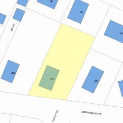 263 Auburndale Ave, Newton MA 02466-1603 plot plan