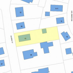 62 Bourne St, Newton MA  02466-1722 plot plan