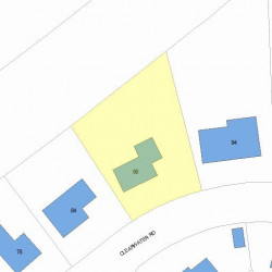 90 Clearwater Rd, Newton MA 02462-1106 plot plan