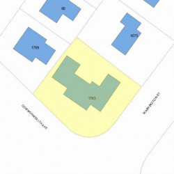 1763 Commonwealth Ave, Newton MA  02466-2727 plot plan