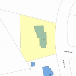 111 Moffat Rd, Newton MA  02468-1114 plot plan