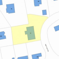 10 Gray Cliff Rd, Newton MA  02459-2017 plot plan