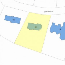 160 Dartmouth St, Newton MA  02465-2839 plot plan