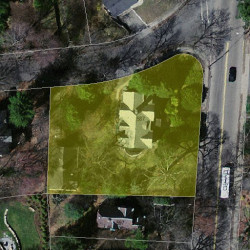 587 Walnut St, Newton MA 02460-2466 aerial view