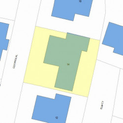 14 Cottage Pl, Newton MA  02465-1525 plot plan