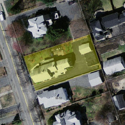 46 Elm St, Newton MA  02465-1806 aerial view