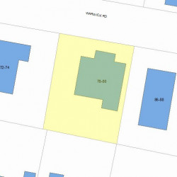 78 Warwick Rd, Newton MA  02465-1724 plot plan