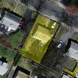 173 Adams Ave, Newton MA 02465-1502 aerial view