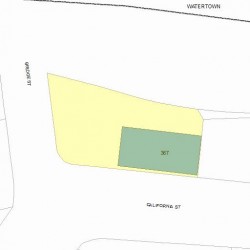 367 California St, Newton MA 02458-1052 plot plan