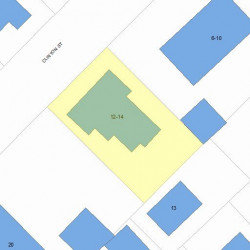 12 Clinton St, Newton MA 02458-1212 plot plan