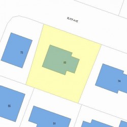 80 Eliot Ave, Newton MA  02465-1711 plot plan