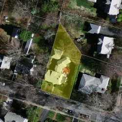 9 Cotton St, Newton MA  02458-2619 aerial view