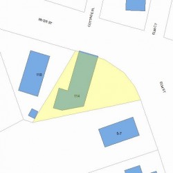 114 River St, Newton MA  02465-1830 plot plan