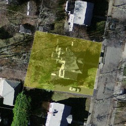 25 Avondale Rd, Newton MA  02459-1618 aerial view