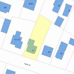 167 Pearl St, Newton MA 02458-1443 plot plan