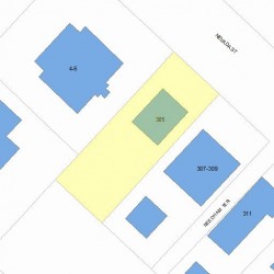 305 Nevada St, Newton MA  02460-1463 plot plan