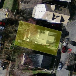 18 John St, Newton MA  02459-2305 aerial view