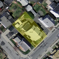 23 Clinton St, Newton MA  02458-1211 aerial view