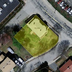 123 Oak St, Newton MA 02464-1428 aerial view