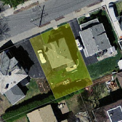 38 Kensington Ave, Newton MA  02465-1314 aerial view
