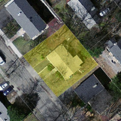 62 Wade St, Newton MA  02461-1723 aerial view