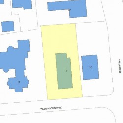 7 Washington Park, Newton MA  02460-1915 plot plan