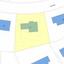 30 Ellis Rd, Newton MA 02465-2917 plot plan