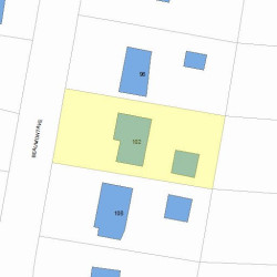 102 Beaumont Ave, Newton MA 02460-2330 plot plan