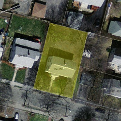 156 Washington Ave, Newton MA  02465-1026 aerial view