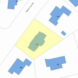 142 Walnut Hill Rd, Newton MA 02461-1837 plot plan