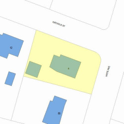 4 George St, Newton MA 02458-2309 plot plan