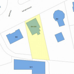 936 Watertown St, Newton MA 02465-2124 plot plan