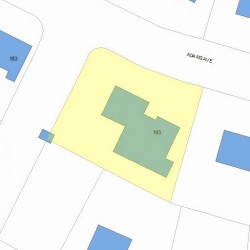 193 Adams Ave, Newton MA 02465-1502 plot plan