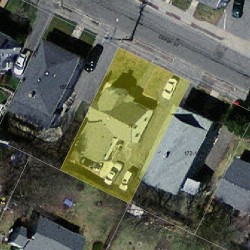 176 Derby St, Newton MA 02465-1560 aerial view