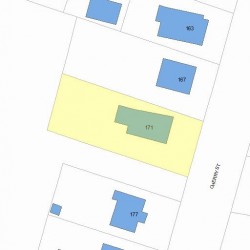 171 Cherry St, Newton MA 02465-1241 plot plan
