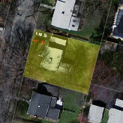 61 Lindbergh Ave, Newton MA  02465-1650 aerial view